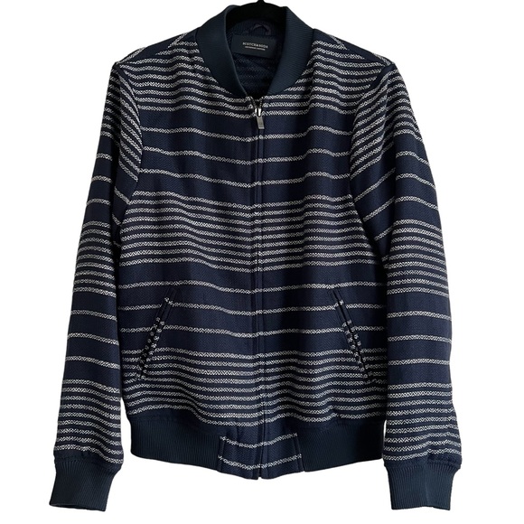 Scotch & Soda Men‎ Knit Bomber Jacket. 100% Polyester.